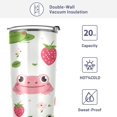 thumbnail image 4 of SKYSONIC Frogs Tumbler Stainless Steel Double Wall Vacuum Reusable Insulated Mug with Straw and Built-in Coaste for Cold and Hot Beverages, 20oz, 4 of 7