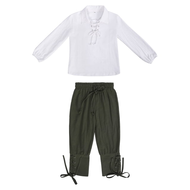 Fshinging Children Clothes Set Set Shirt Ankle Pants Scottish Jacobite Tops And Trousers Garçon Ensemble Size 4-5 Years