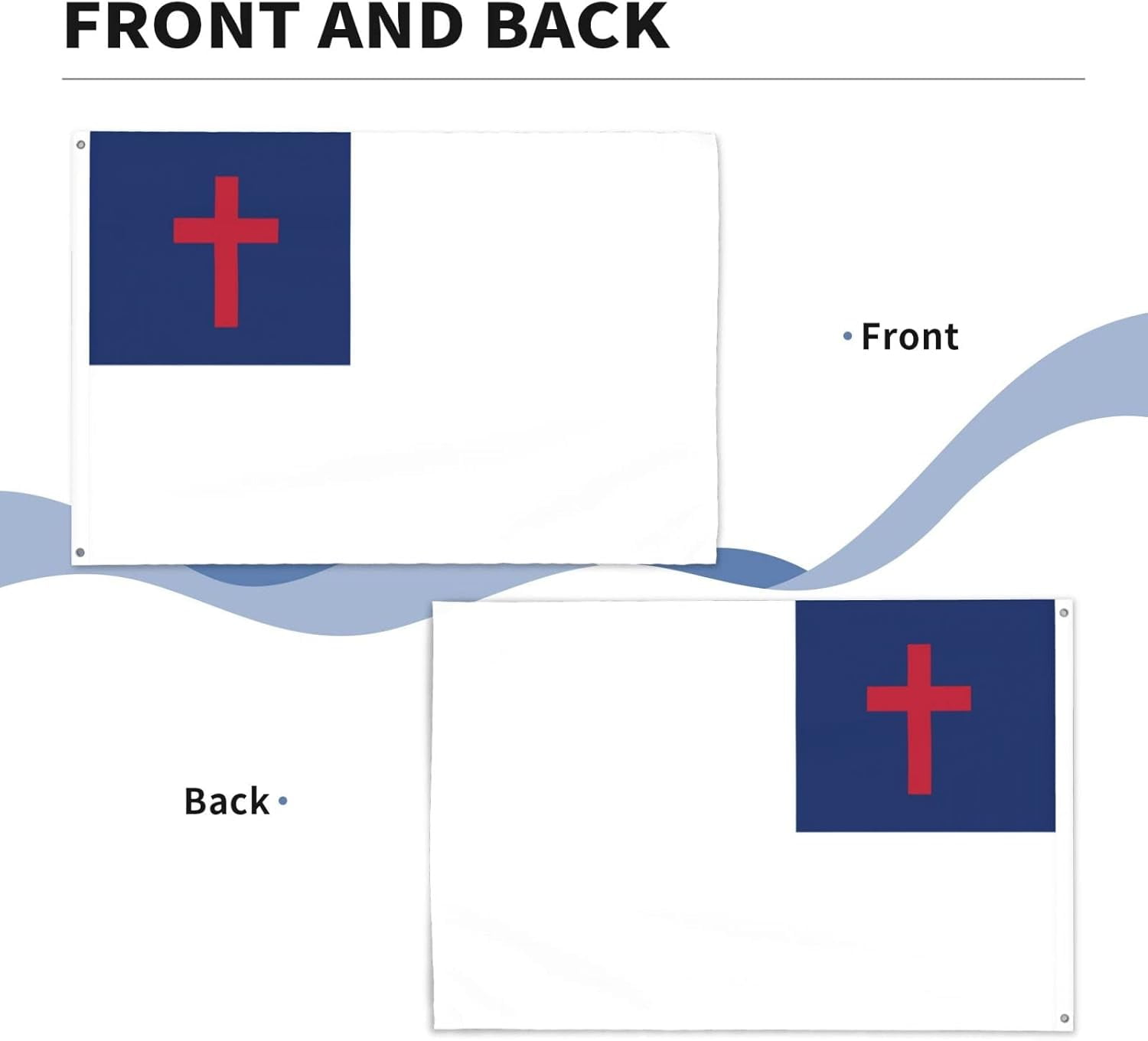 Christian flag Flag 5x8 Ft Double-Sided Flags Outdoor Large Size Heavy duty Decorative Banner Durable Patio Flags Yard Flag