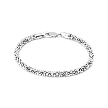 Pori Jewelers Sterling Silver 7.5 Coreanaagb Chain Bracelet
