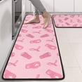 thumbnail image 2 of Kitchen Rugs Sets Of 2,Pink Ribbon Pattern Anti Fatigue Kitchen Mat Rugs Non Slip Washable,Decorative Kitchen Floor Mats for Kitchen,Sink,Laundry,17"x47"+17"x47", 2 of 5
