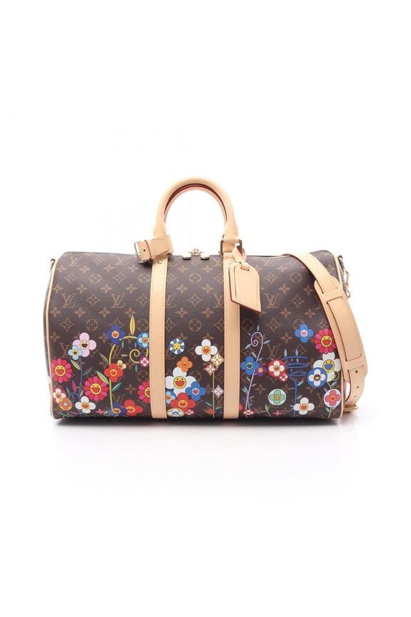 Pre-Owned Louis Vuitton x Takashi Murakami Keepall Bandouliere 45 Boston Bag, Coated... (Good)