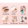 thumbnail image 5 of Removedor de vello de cejas Cabezal de repuesto impecable, herramienta de depilación facial para mujeres Cuchillas recortadoras de cejas sin dolor con cepillo de limpieza, paquete de 4, 5 of 5