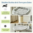 thumbnail image 4 of EDX Torre Cat Tree de 44" para Gatos de Interior, Torre de Escalada Duradera de Varios Niveles, Casa para Mascotas con Rascador de Sisal Natural, Gris Claro, 4 of 7