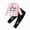 A310-Pink, variant on NIEWTR 2-3 Years Cute Toddler Baby Girls Clothes Set Long Sleeve T-Shirt and Pants Kids 2pcs Outfits A310-Grey