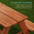 thumbnail image 5 of Best Choice Products Outdoor Wooden Kids Picnic Table with Umbrella, Activity Table, 220 lb Capacity - Blue, 5 of 8