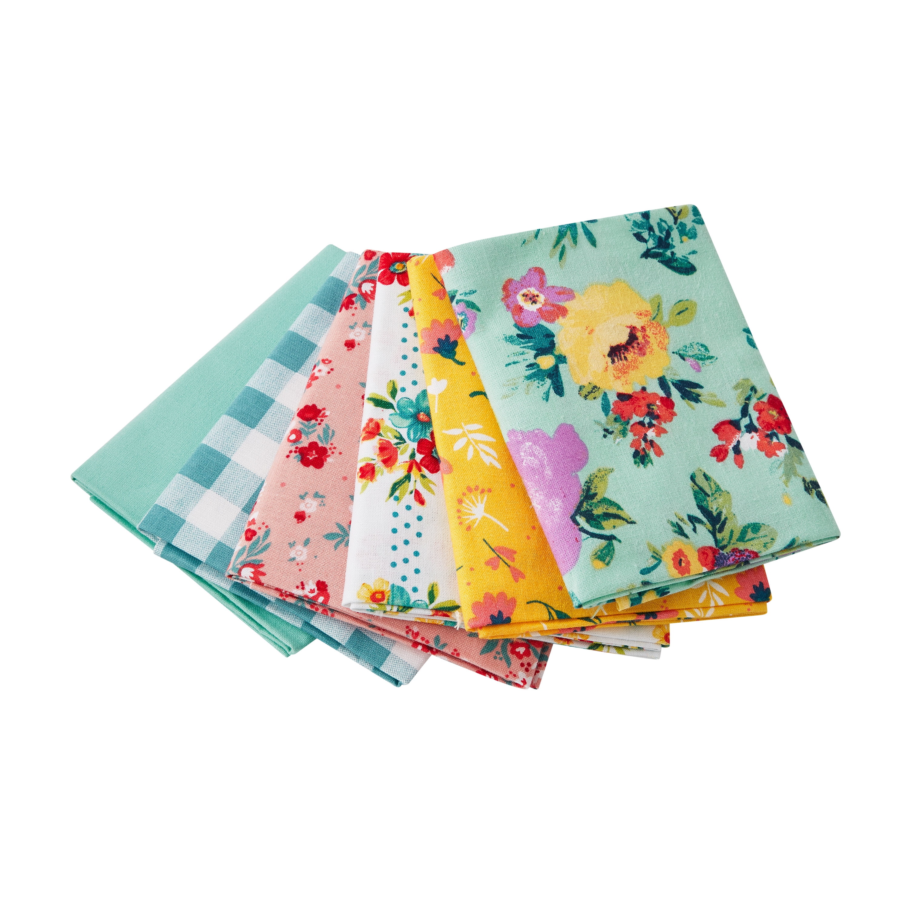 The Pioneer Woman 21' x 18' Sweet Romance Fat Quarter Cotton Precut Bundle Multi-color, 6 Pieces