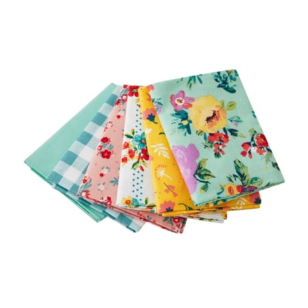 The Pioneer Woman 21" x 18" Sweet Romance Fat Quarter Cotton Precut Bundle Multi-color, 6 Pieces