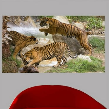 Wallhogs Tiger Gang Glossy Wall Mural