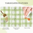 thumbnail image 6 of Gingham Buffalo Check Green And White Plaid Farm Waterproof Picnic Patio Party Round Table Cloth Cover Decorations Fabric 60 Inch Circular Tablecloth For 20-47 Inch Home Dining Room Kitchen Decor, 6 of 6