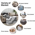 thumbnail image 6 of Throw Blanket for Couch Grey White Black Soft Fleece Flannel Blankets Cozy Lightweight Blanket for Home Sofa Living Room Water Ripple Bed Throws 60" x 80", 6 of 9