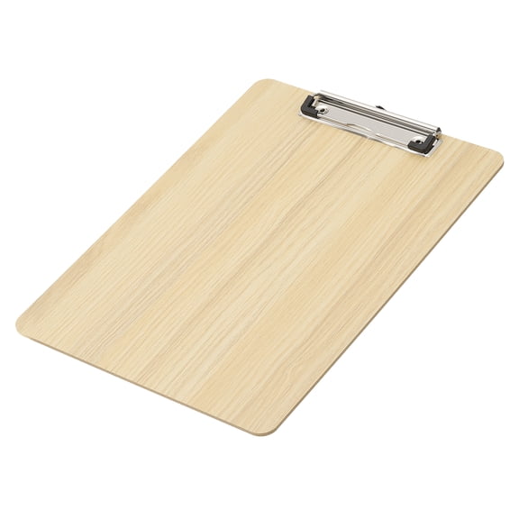 Uxcell Wooden Clipboard for 8.5"x11" Paper, Standard A4 Letter Size Office Clip Boards, Wood Texture