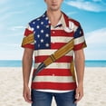 thumbnail image 2 of Disketp American Flag And Baseball Hawaiian Shirts for Men,Mens Casual Short Sleeve Button Down Shirts Beach Shirt,3X-Large, 2 of 7