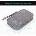 thumbnail image 2 of Estuche organizador de cables electrónico, Estuche organizador de cables portátil de viaje, cable, cargador, USB, tarjeta SD, paquete de 2 (gris + azul) oso de fresa Electrónica, 2 of 5