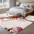thumbnail image 5 of Cardinal Area&nbsp;Rug 5x7ft Red Bird Floral Non-Slip&nbsp;Washable Square&nbsp;Rugs Soft Felt Indoor Floor Mat for Bedroom Kitchen Living Room Bathroom, 5 of 9