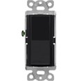 thumbnail image 1 of Interruptor de encendido/apagado Lutron Claro, 15 A/3 vías CA-3PS-BL, negro, 1 of 5