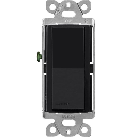 Interruptor de encendido/apagado Lutron Claro, 15 A/3 vías CA-3PS-BL, negro
