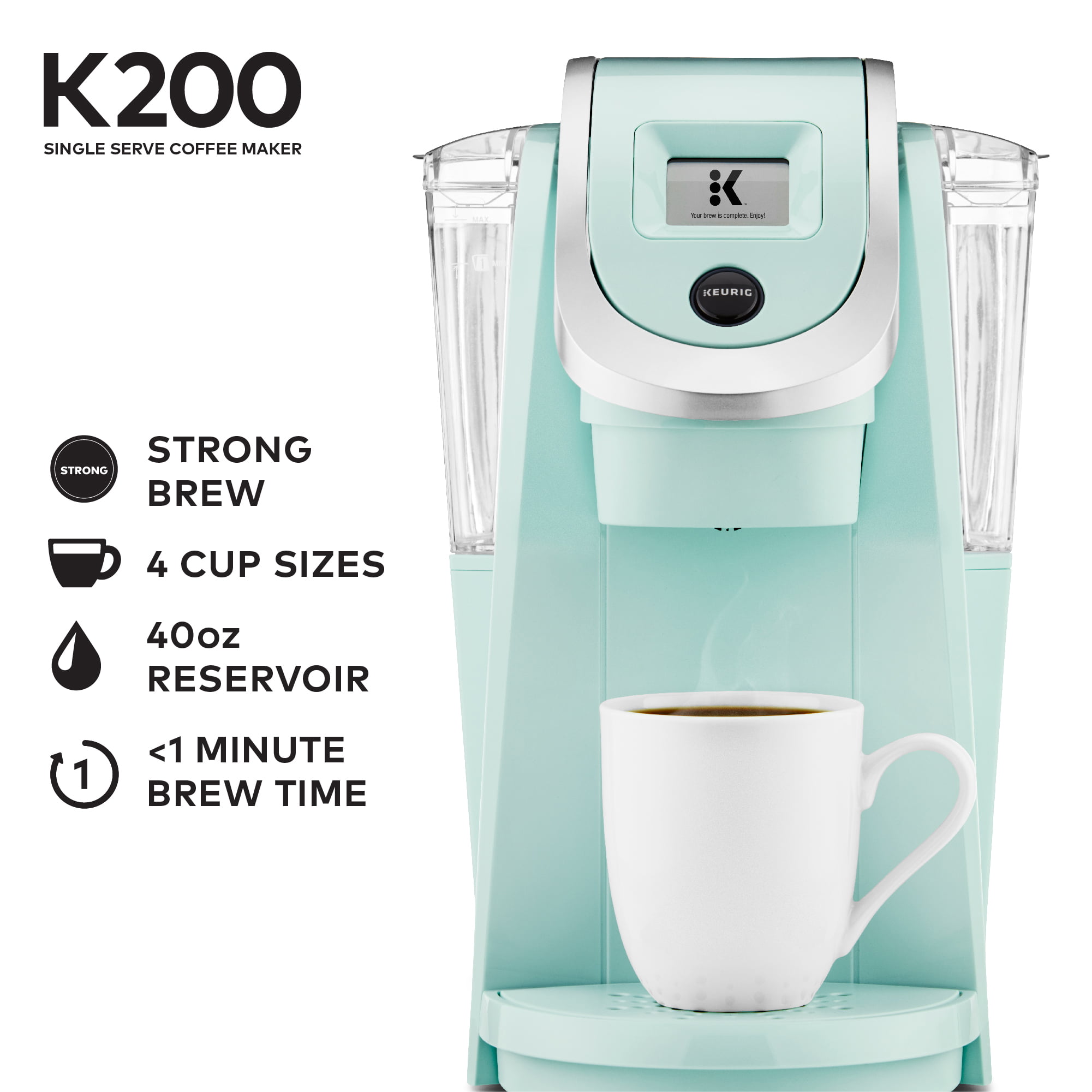 Keurig 2.0 Single Serve Coffee Maker Model K2.0-K200 Oasis (Mint Color)-  RARE