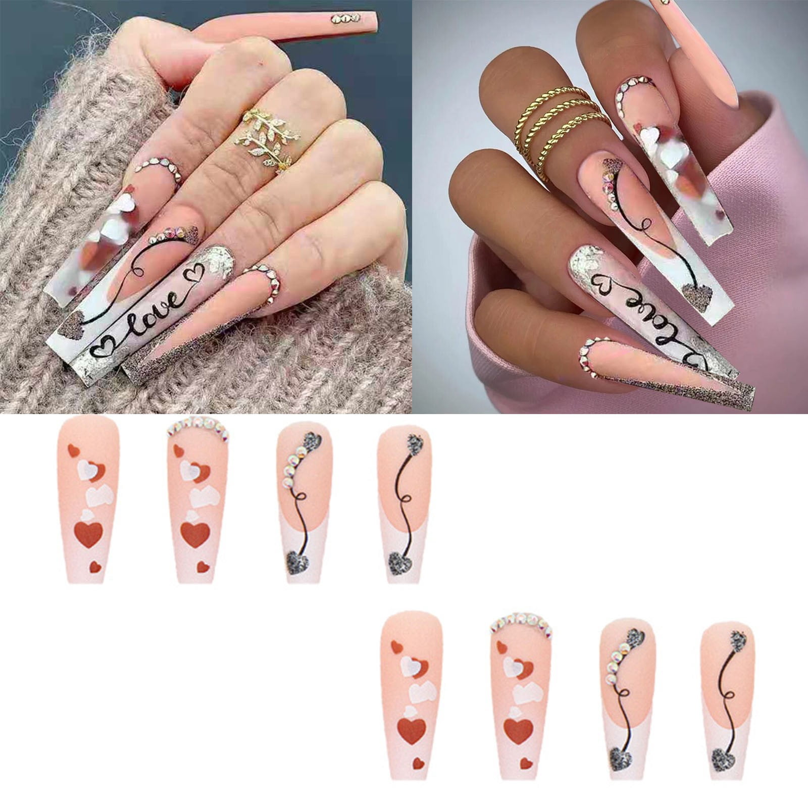 Acrylic Nail Stuff Acrylic Nail on Stuff Silicone Hand for Acrylic Nails Clip Coffin Bedding Young Nail Color Acrylic on Nails Coffin Medium Long U Shaped Nails Hand Holder Acrylic Nails