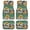 American Tribal Sunflower Cow Print Green, variant on Renewold American Tribal Sunflower Brown Auto Carpet Floor Mats for Car Van Truck SUV, 4 Pieces Front & Rear Full Set with Rubber Backing Universal Fit for Most Vehicles