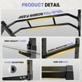 thumbnail image 3 of Adjustable Power Cage, 1200 LBS Capacity Black Multi-Functional Squat Rack with 14 Holes, Anti-Slip Base and Training Attachments for Home Fitness Training, 3 of 7