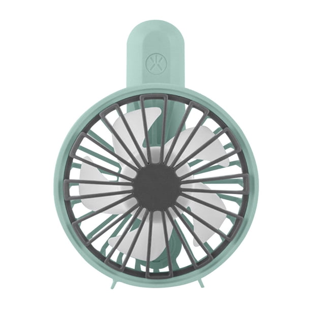 Wosthever Ventilador eléctrico portátil recargable por USB, Enfriador de verano con 5 paletas, herramienta de refrigeración de verano de 3 Electrodomésticos azul