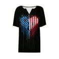 thumbnail image 4 of womens t shirts Women's Casual Independence Day Printed Short Sleeve V-Neck Top graphic tees for women, 4 of 5