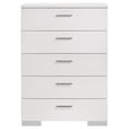thumbnail image 2 of Pemberly Row 5-Piece Modern Wood California King Bedroom Set in Glossy White, 2 of 12