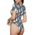 thumbnail image 3 of Naloa Cute Rabbit Women's Short-Sleeved Onesie, One-Piece Swimsuit for Parties, dates, clubs - Large, 3 of 9