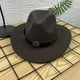 thumbnail image 2 of Sombrero fedora unisex de moda: material de lana, circunferencia de 56-58 cm, adecuado para uso diario/casual, accesorio perfecto para el invierno., 2 of 4