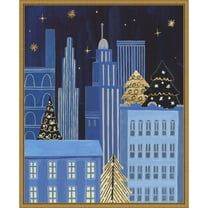 Amanti Art Holiday Night III Framed Canvas Wall Art Print