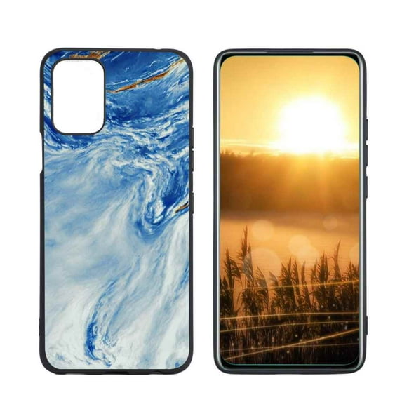 Blue-Marble-69 Phone Case, Degined for LG K42 Case Men Women, Flexible Silicone Shockproof Case for LG K42