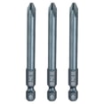 thumbnail image 1 of Uxcell 3pcs #2 Puntas de destornillador Phillips PH2 de 1/4" Hex Shank 3" (75mm) Longitud 0.24" Varilla Magnética Puntas de Taladro de Cabeza Cruzada de Acero S2 para Herramientas Eléctricas, Azul, 1 of 7