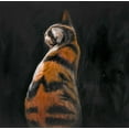 thumbnail image 2 of Atelier B Art Studio 12x12 Black Ornate Wood Framed with Double Matting Museum Art Print Titled - Cat Back View, 2 of 4