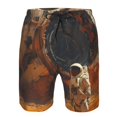 thumbnail image 3 of Fuzoiu Astronaut Exploring Mars Print Men's Beach Shorts,Men's Swim Trunks,Quick Dry Board Shorts with Pockets,Men's Bathing Suits for Surfing, Running, and Casual Wear-Small, 3 of 6