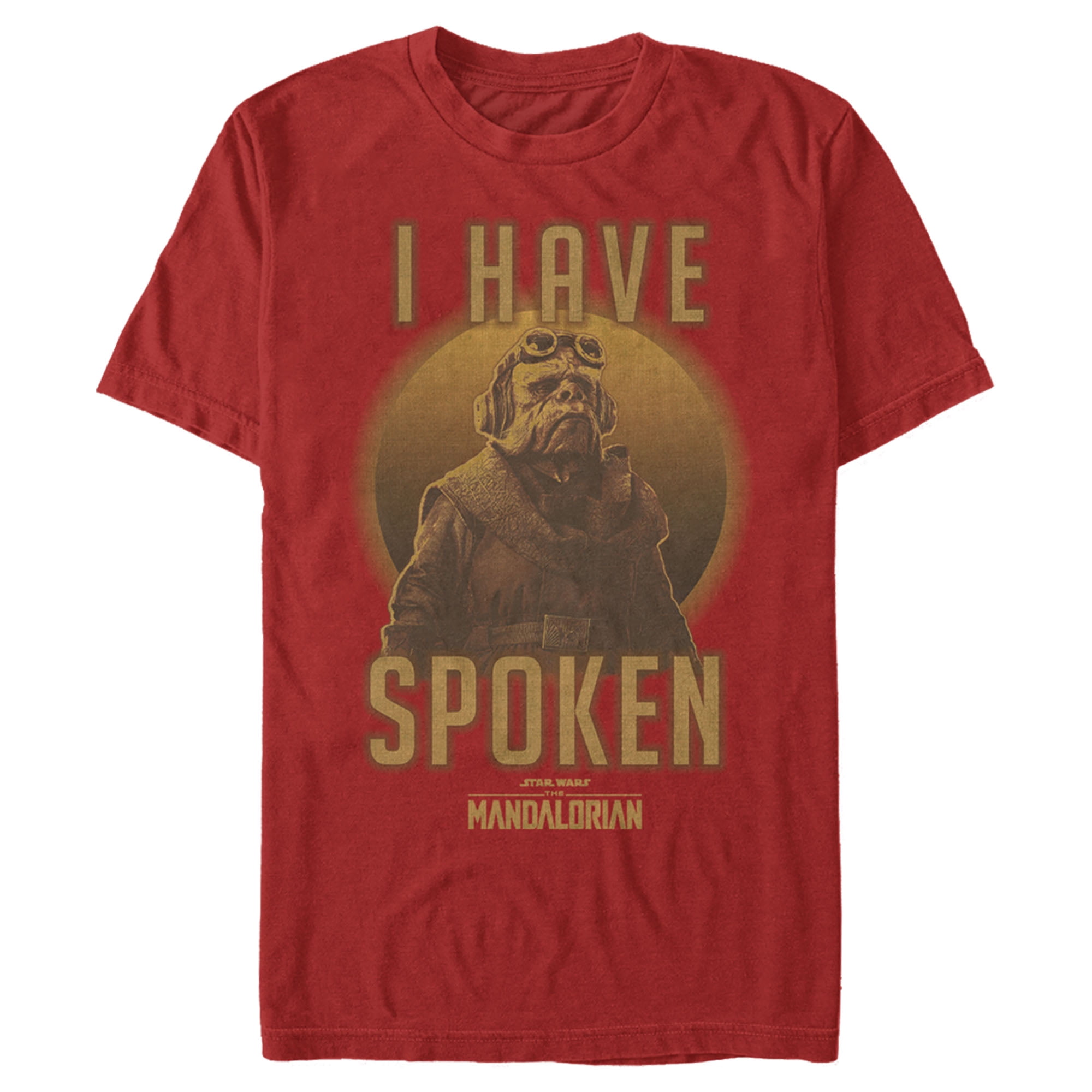 Men's Star Wars: The Mandalorian Kuiil I Have Spoken Graphic Tee Red Large