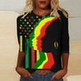 thumbnail image 5 of Plus Size Graphic Tees for Women Black History Month Short Sleeve African American T-Shirt Summer Casual Tops Multicolor, XL, 5 of 5