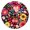 Botanical, variant on Round Picnic Tablecloth - Boho Floral Waterproof Stretch Cover for 44 Inch Tables, Scratch-Resistant Spill-Proof Fabric for Families & Hosts