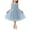 Blue, variant on Girls Green Tulle Dress Butterfly Applique Sleeveless Tutu Birthday Party Flower Girl Outfit Kids Little Kid,Size 3-4 T