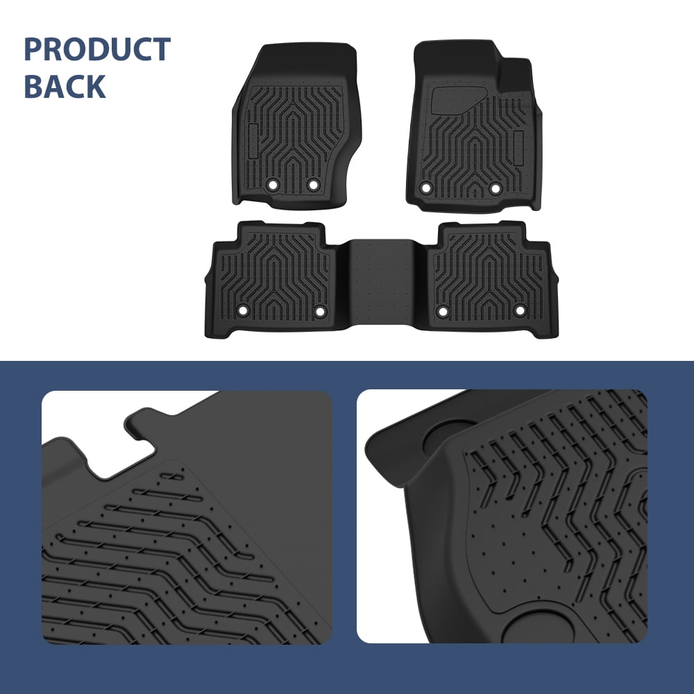 TPE All Weather Custom Liners Set Floor Mats Black Fit for Jeep Grand Cherokee 2022-2024