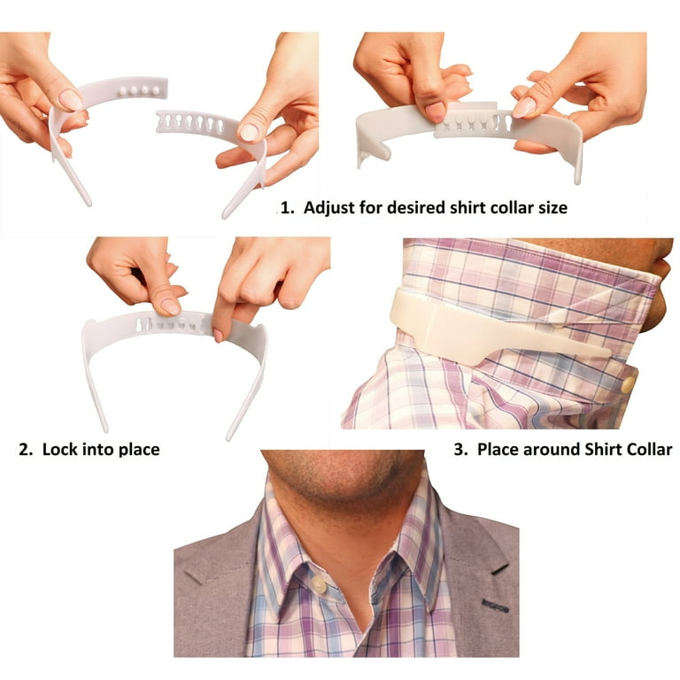 Slick Collar Adjustable Shirt Collar Support Kit with Stays for