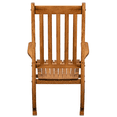 thumbnail image 2 of Tcbosik Rocker Chair with High Back and Armrest, Outdoor Wooden Rocking Chair for Balcony, Porch, Backyard, Original Color, 2 of 10