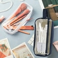 thumbnail image 6 of Pencil Case Pen Bag Clear Case Marker Pouch Multifonction Organizer Box Transparent case Makeup Bag - Style 4, 6 of 6