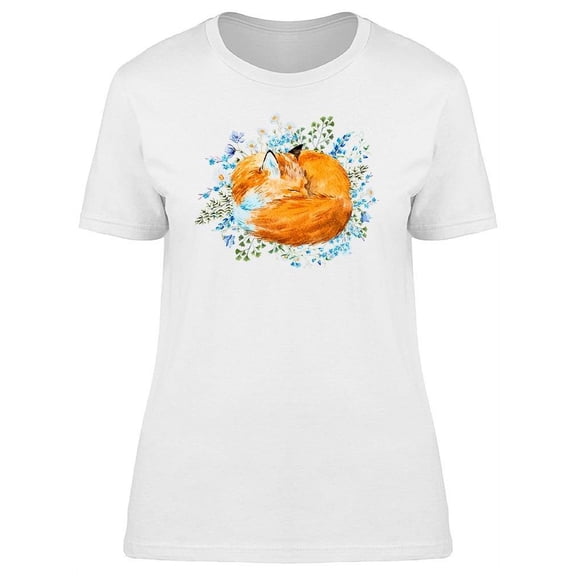 Flowers Sleepy Fox Tee Women's -Image by Shutterstock