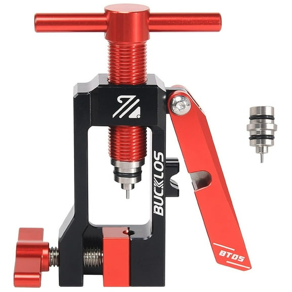 BUCKLOS Bike Brake Hydraulic Disc Brake Hose Fitting Insert Tool, 2 in 1 Needle Driver Insertion Tool with Mineral Hose Cutting Tools BT05 for MTB Road Bicycle Compatible with BH90/BH59/Avid/MAGURA