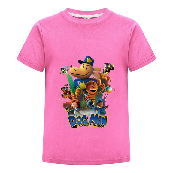Dog Man Comic Explosion Design Shirt – Boys Girls Kids T-Shirt Graphic Tee Top with Heroic Comic Vibe