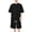 c02Black, variant on USNSM Men's Summer 2 Piece Outfits, Ice Silk Thin Loose Crewneck Shirts and Shorts Loungewear Tracksuit Sets with Pockets Green M
