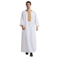 thumbnail image 3 of SEMIMAY Men's Casual Arab Middle Eight Sleeve Embroidered Robe, 3 of 8