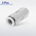 thumbnail image 3 of 5pcs 3/8" x 5/16" Pneumatic Push to Connect Fittings Straight Union, White, 3 of 7