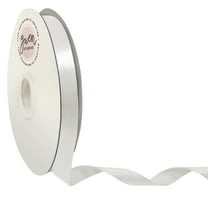 White Single Faced Satin Ribbon, 5/8" x 100 Yards by Gwen Studios